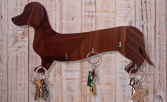 Cuelga llaves personalizado de madera para pared